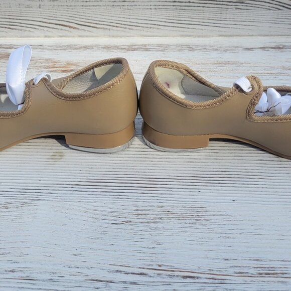 BLOCH - Little Girls Size 8 - Beige Tap Shoes - Picture 4 of 5